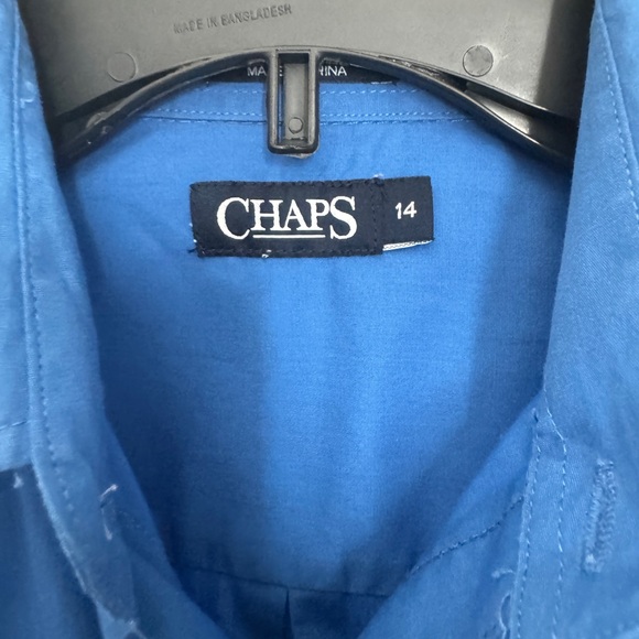 Chaps Kids Blue Button Down Shirt - Picture 2 of 4